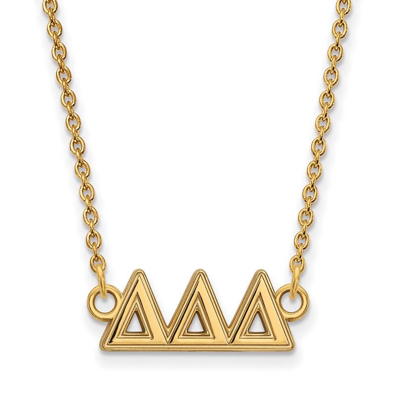 14k Plated Silver Delta Delta Delta Medium Necklace